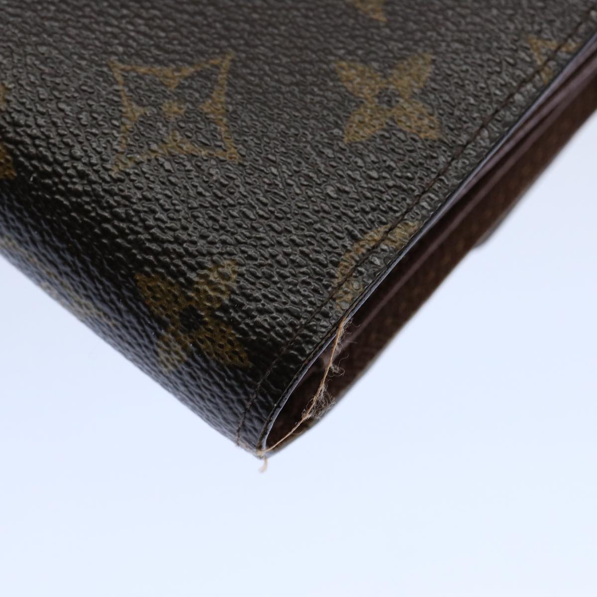 LOUIS VUITTON Monogram Porte Tresor Etui Chequier Wallet M61200 LV Auth 62882