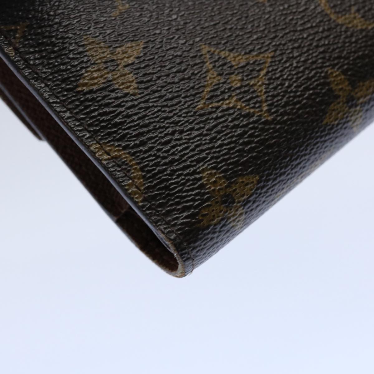 LOUIS VUITTON Monogram Porte Tresor Etui Chequier Wallet M61200 LV Auth 62882