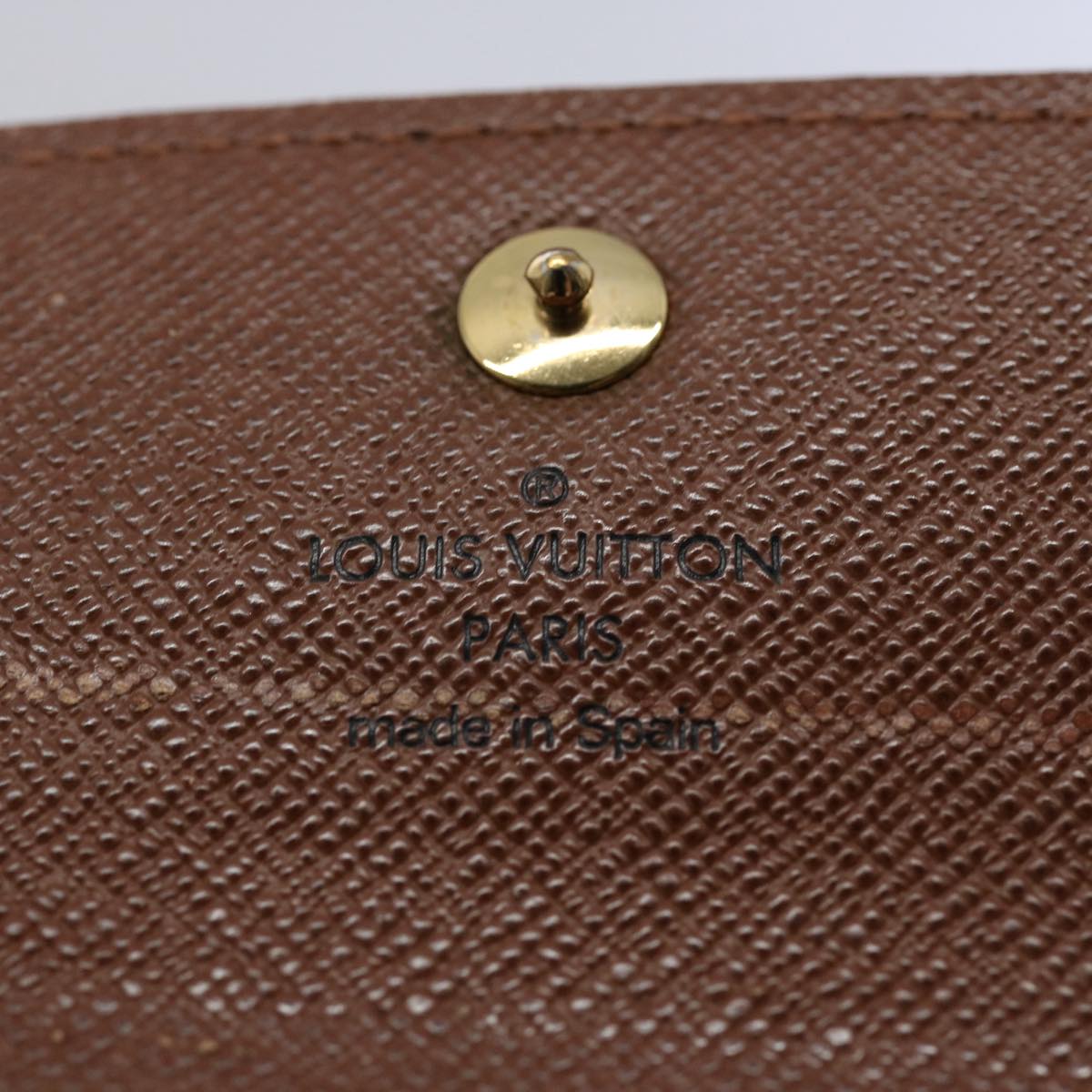 LOUIS VUITTON Monogram Porte Tresor Etui Chequier Wallet M61200 LV Auth 62882