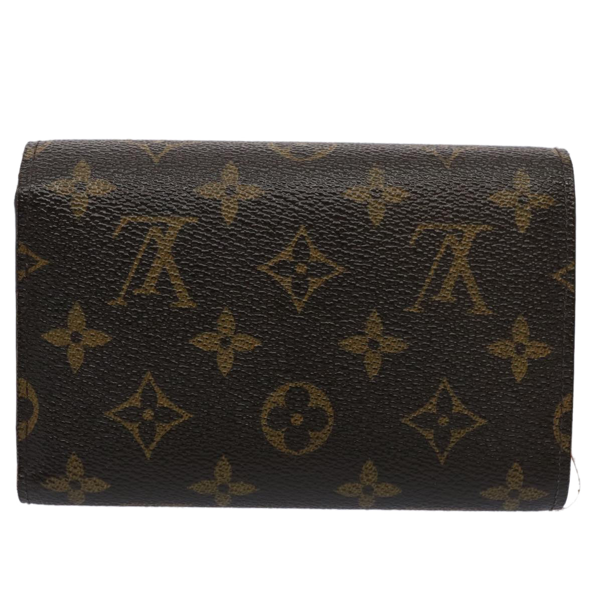 LOUIS VUITTON Monogram Porte Tresor Etui Chequier Wallet M61200 LV Auth 62882