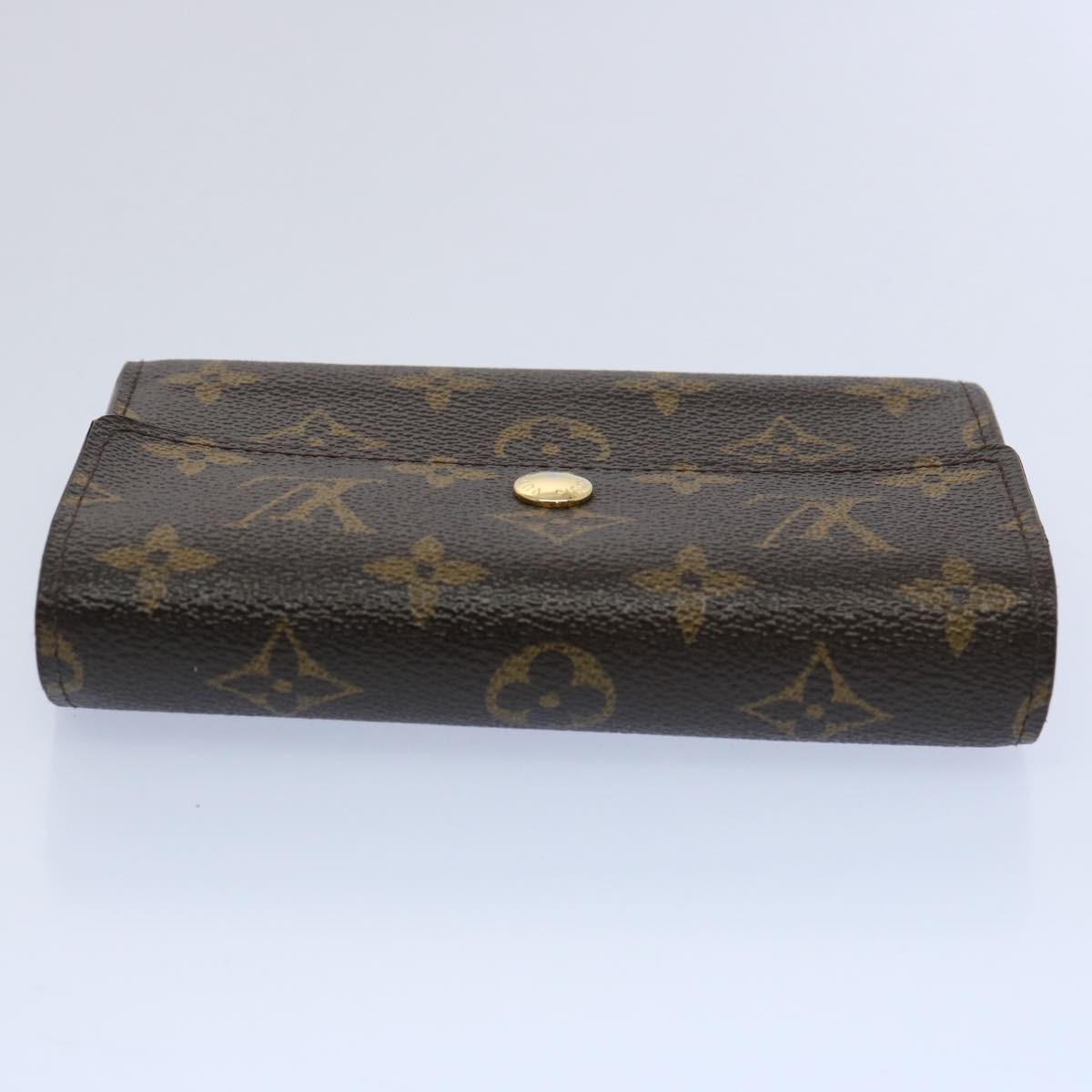 LOUIS VUITTON Monogram Porte Tresor Etui Chequier Wallet M61200 LV Auth 62882