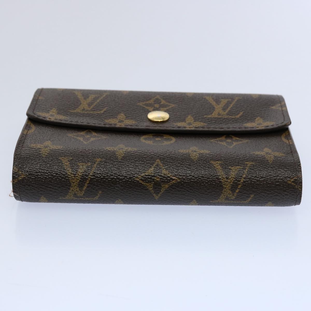 LOUIS VUITTON Monogram Porte Tresor Etui Chequier Wallet M61200 LV Auth 62882