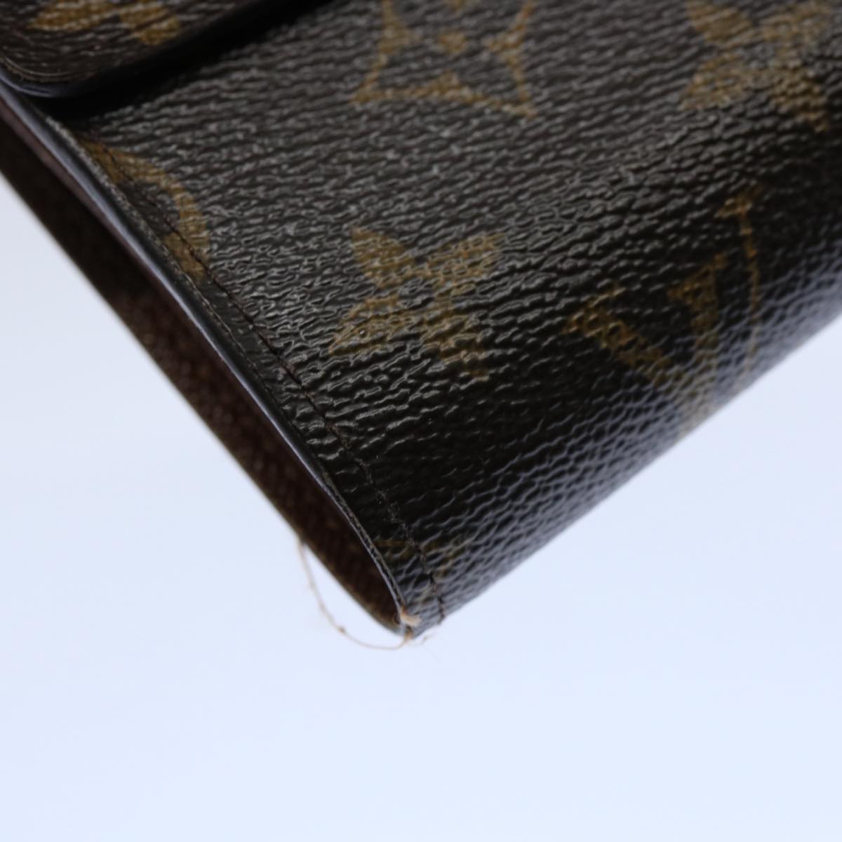 LOUIS VUITTON Monogram Porte Tresor Etui Chequier Wallet M61200 LV Auth 62882