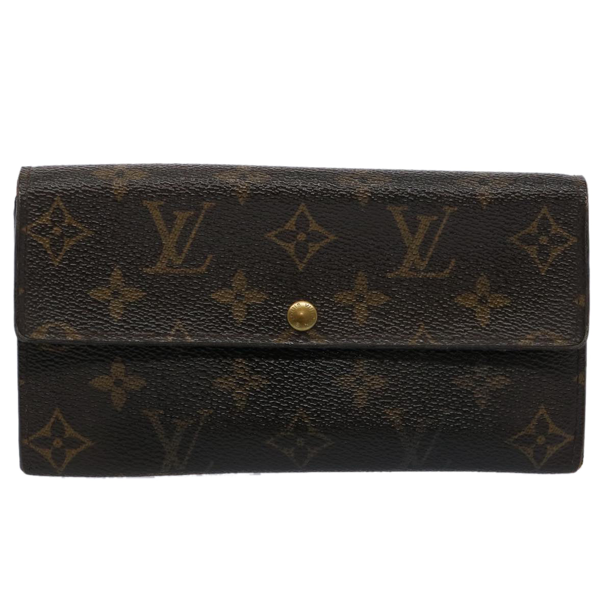 LOUIS VUITTON Monogram Portefeuille Sarah Long Wallet M60531 LV Auth 62890