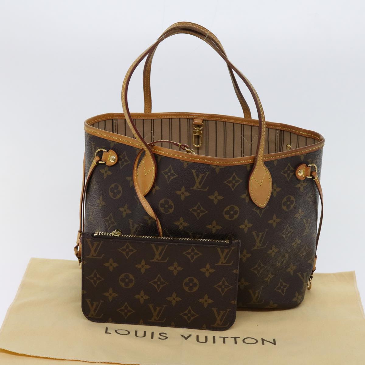 LOUIS VUITTON Monogram Neverfull PM Tote Bag M40155 LV Auth 62897A