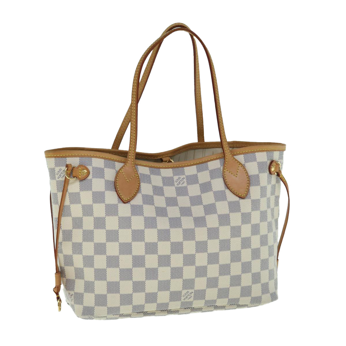 LOUIS VUITTON Damier Azur Neverfull PM Tote Bag N41362 LV Auth 62899A