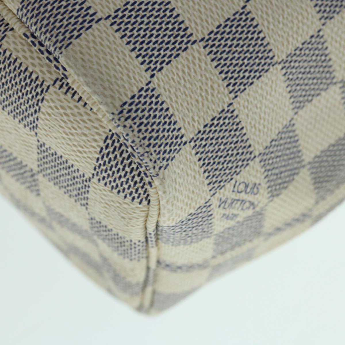 LOUIS VUITTON Damier Azur Neverfull PM Tote Bag N41362 LV Auth 62899A