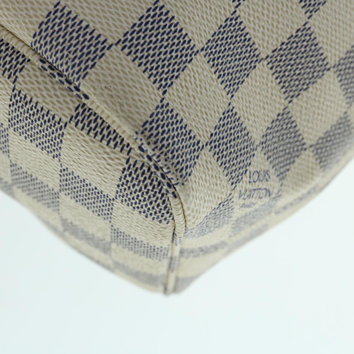 LOUIS VUITTON Damier Azur Neverfull PM Tote Bag N41362 LV Auth 62899A