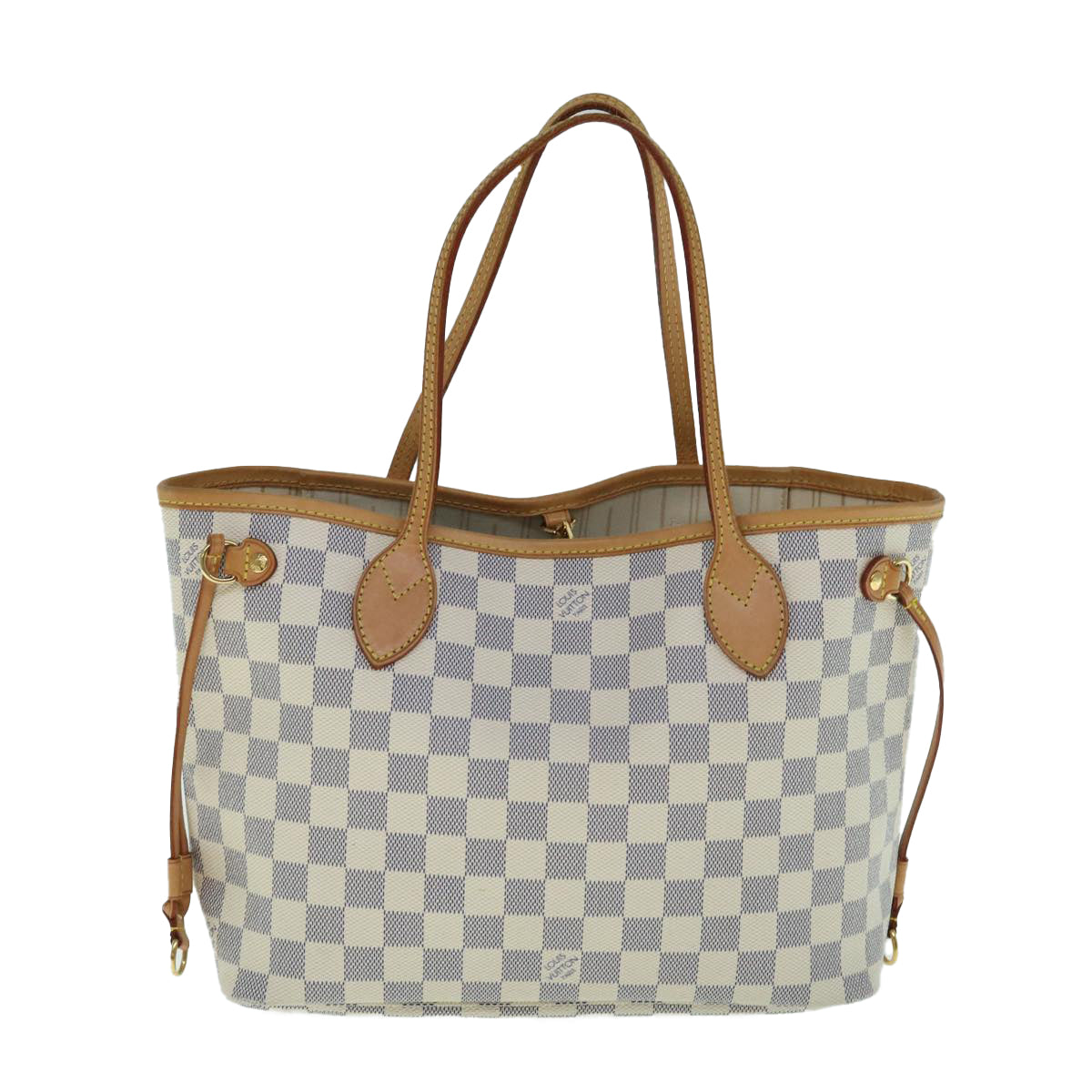 LOUIS VUITTON Damier Azur Neverfull PM Tote Bag N41362 LV Auth 62899A