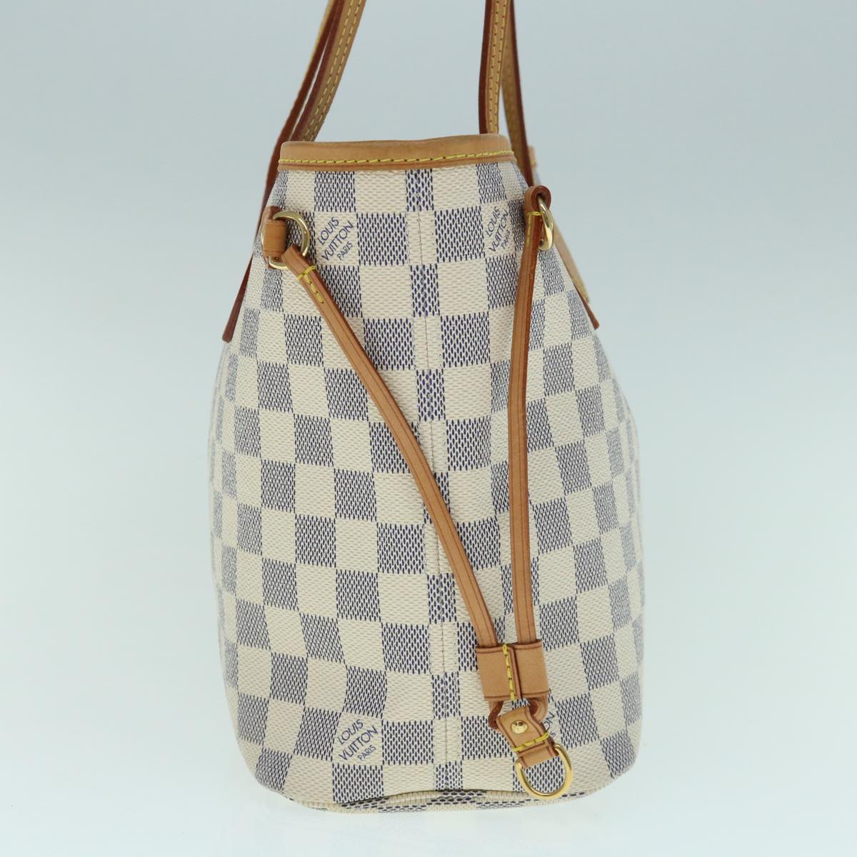 LOUIS VUITTON Damier Azur Neverfull PM Tote Bag N41362 LV Auth 62899A