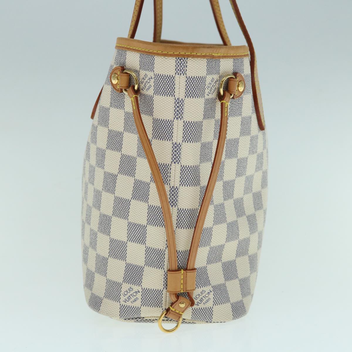 LOUIS VUITTON Damier Azur Neverfull PM Tote Bag N41362 LV Auth 62899A