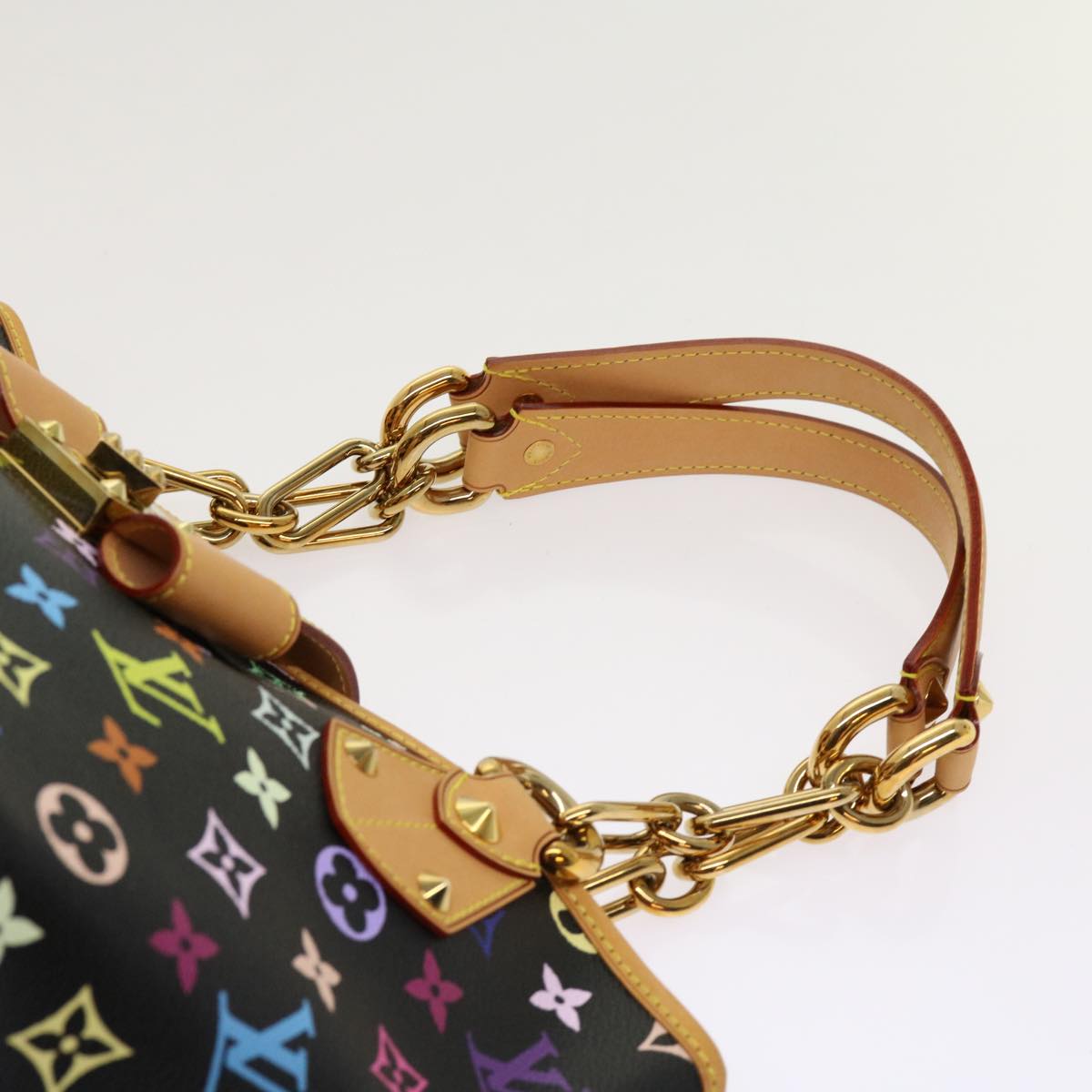 LOUIS VUITTON Monogram Multicolor Annie MM Shoulder Bag Black M40308 Auth 62902A