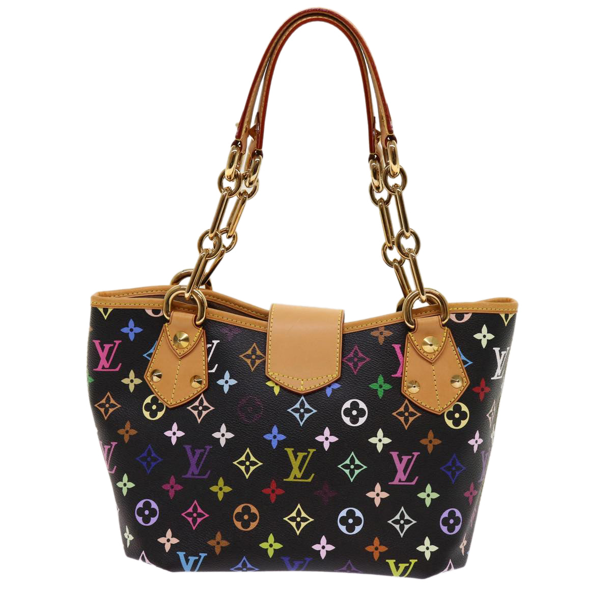 LOUIS VUITTON Monogram Multicolor Annie MM Shoulder Bag Black M40308 Auth 62902A