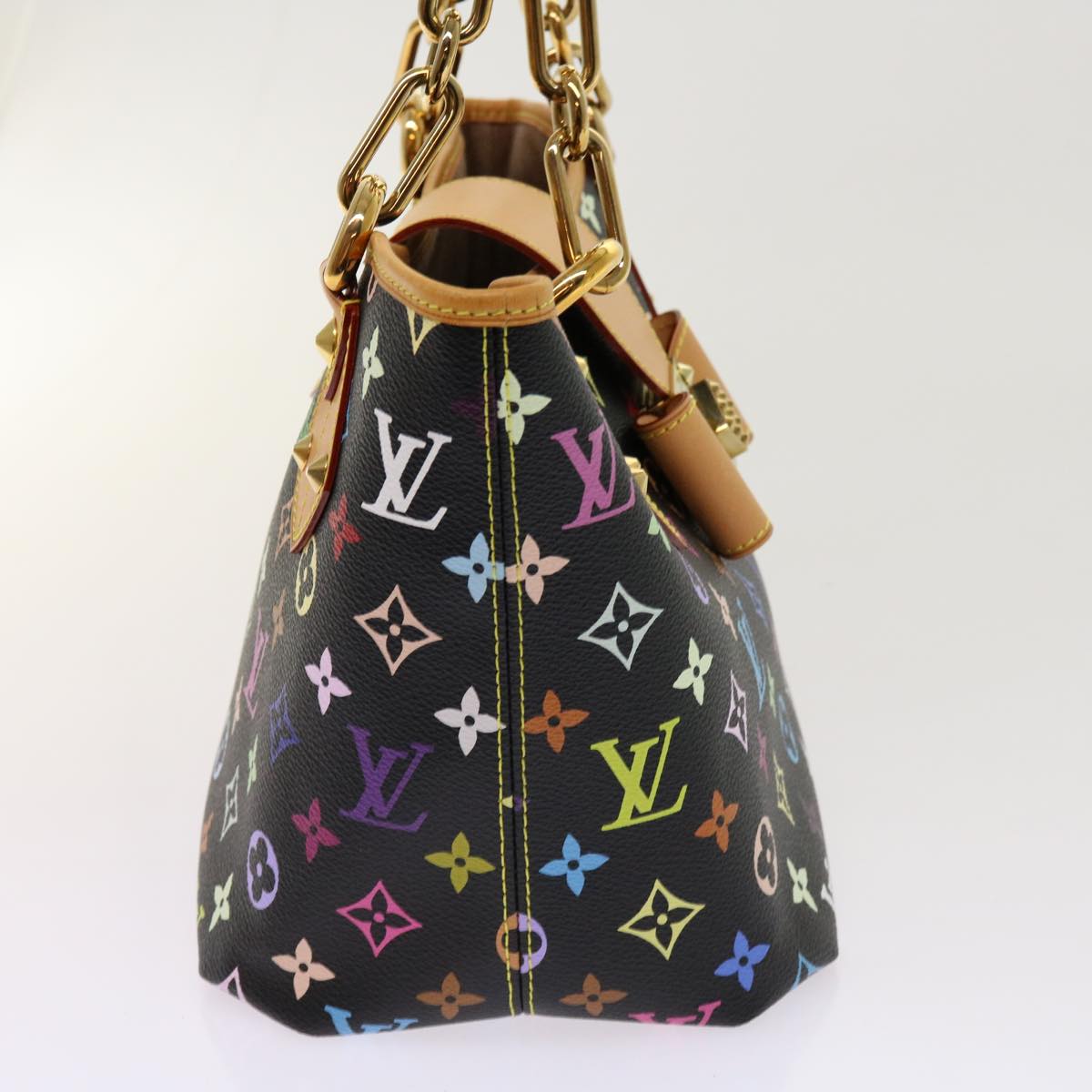 LOUIS VUITTON Monogram Multicolor Annie MM Shoulder Bag Black M40308 Auth 62902A