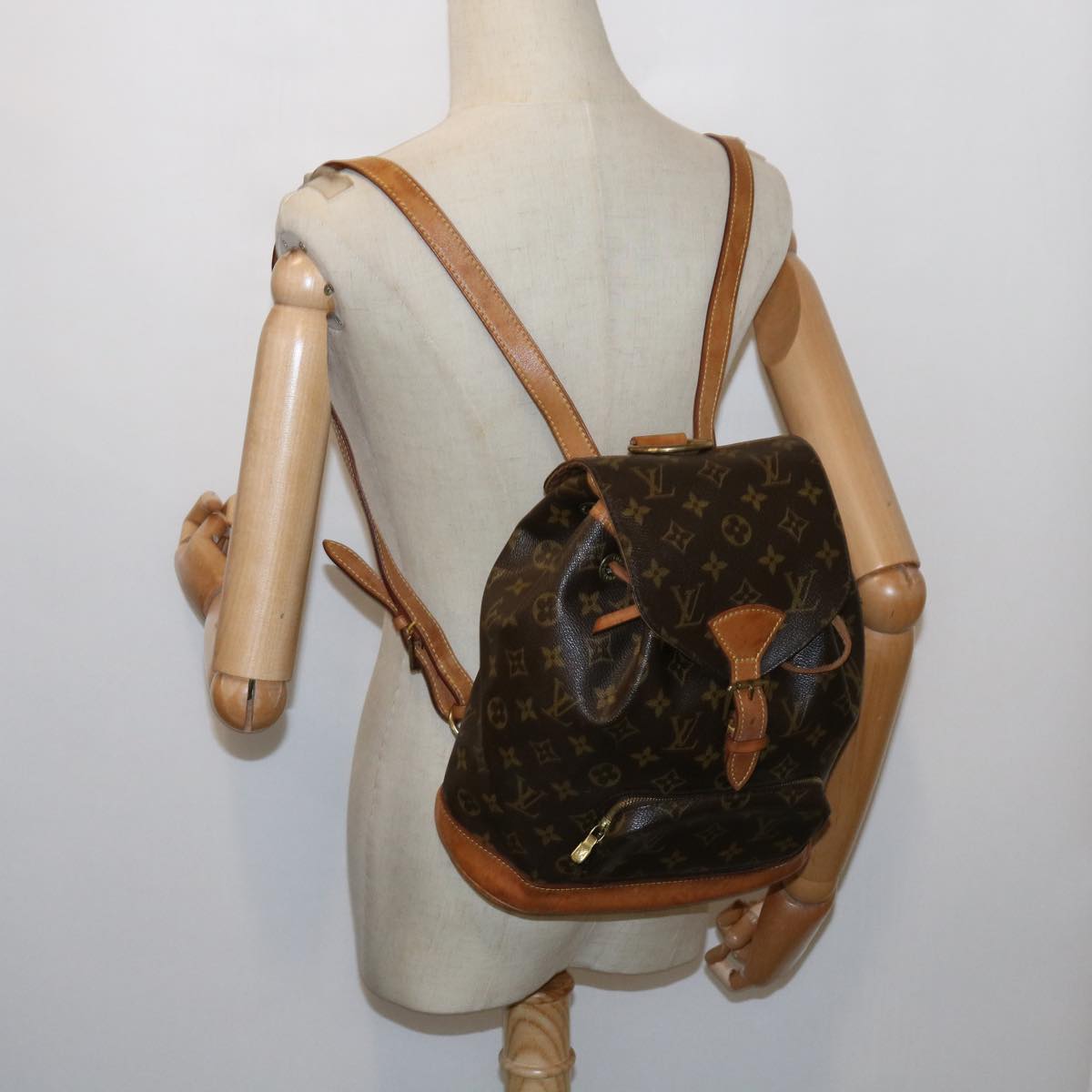 LOUIS VUITTON Monogram Montsouris MM Backpack M51136 LV Auth 62906