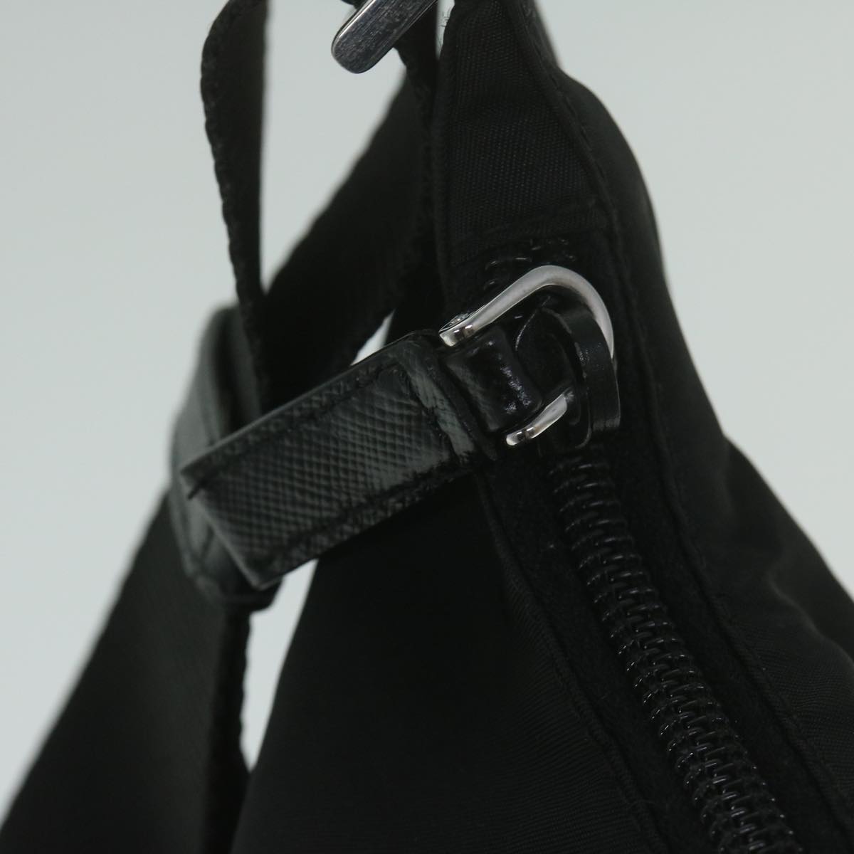 PRADA Shoulder Bag Nylon Black Auth 62908