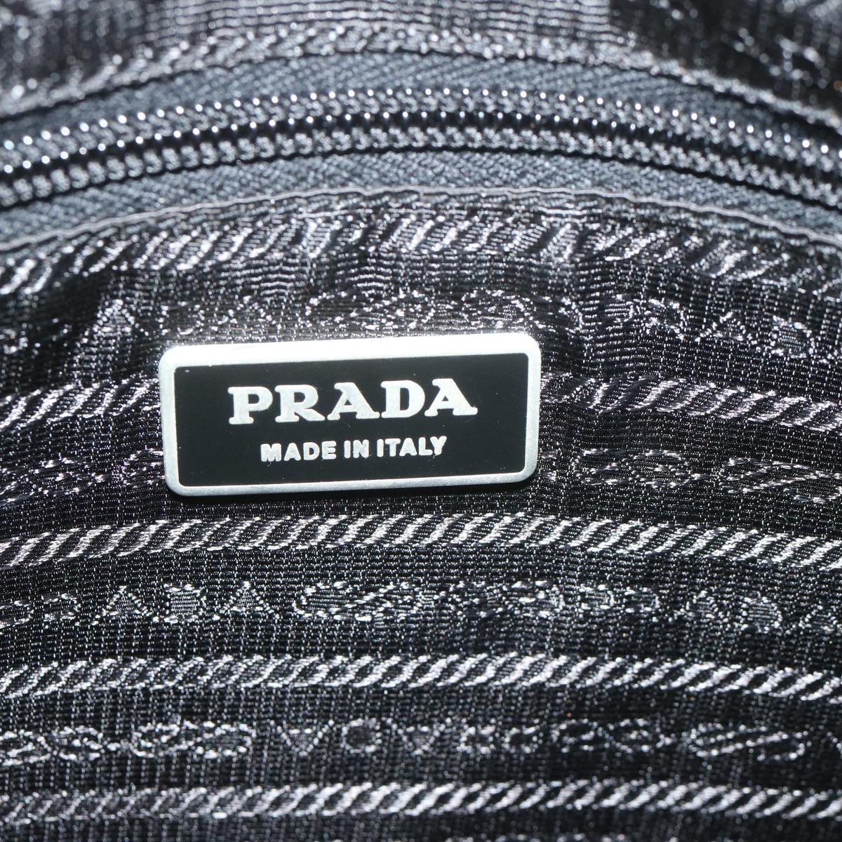 PRADA Shoulder Bag Nylon Black Auth 62908