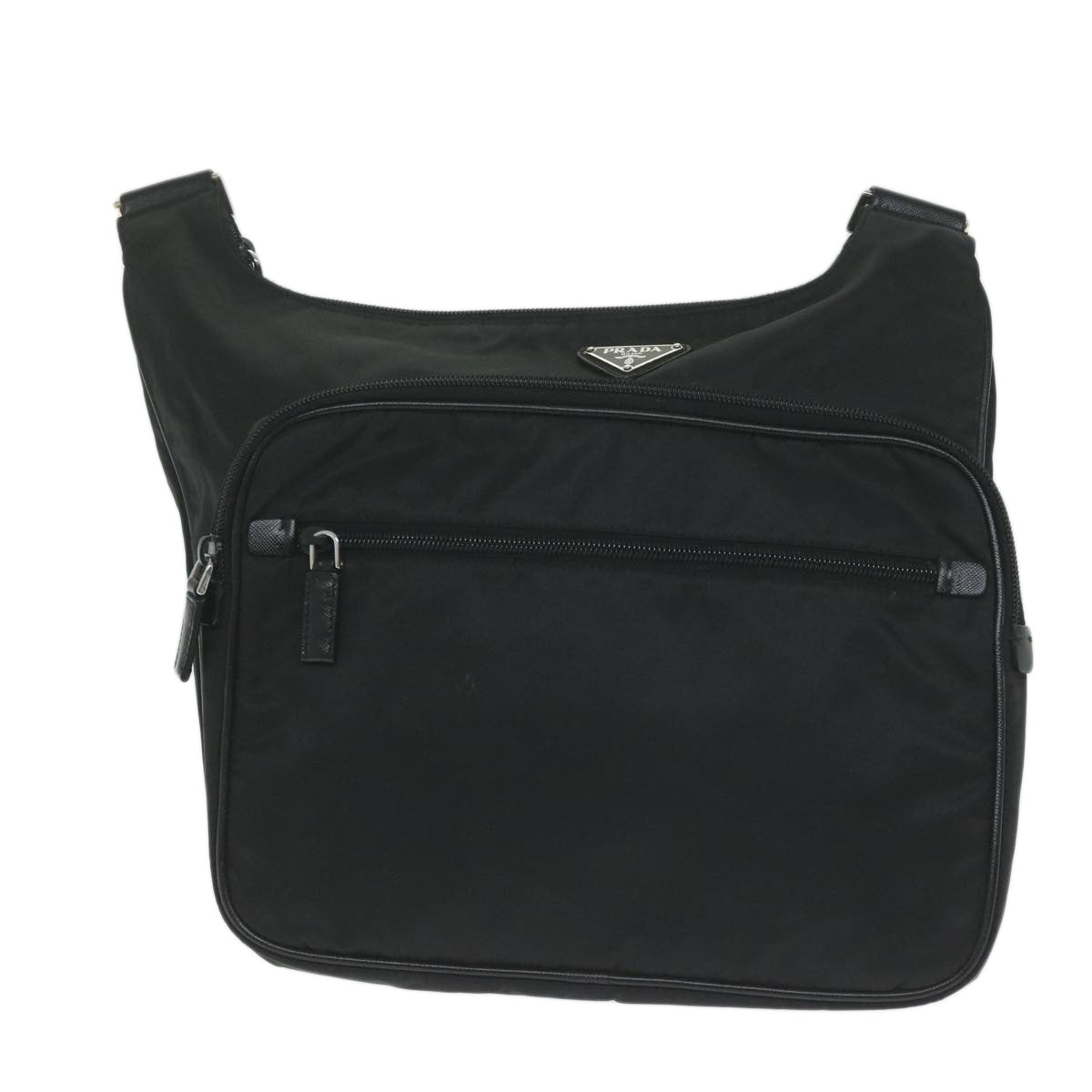 PRADA Shoulder Bag Nylon Black Auth 62908