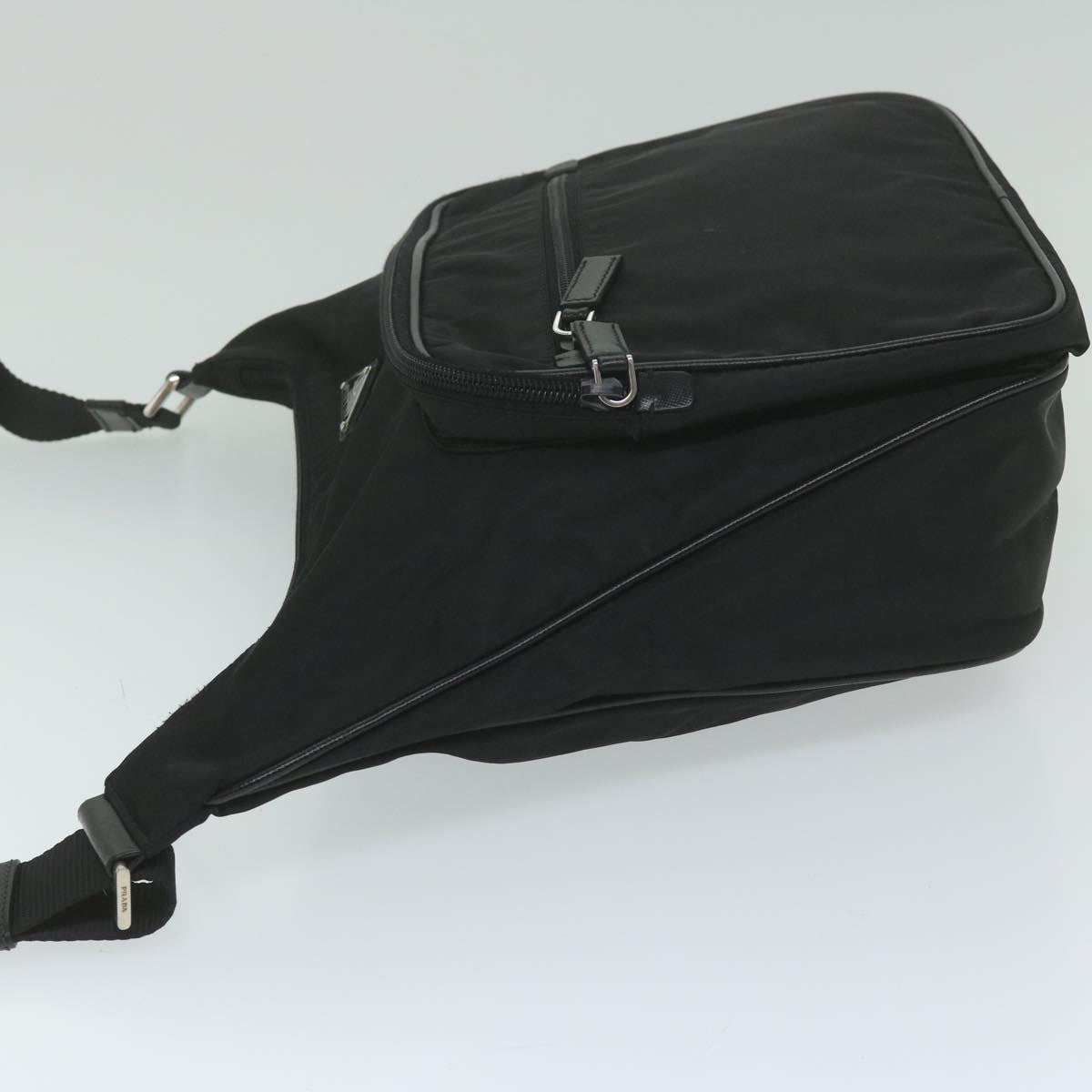 PRADA Shoulder Bag Nylon Black Auth 62908