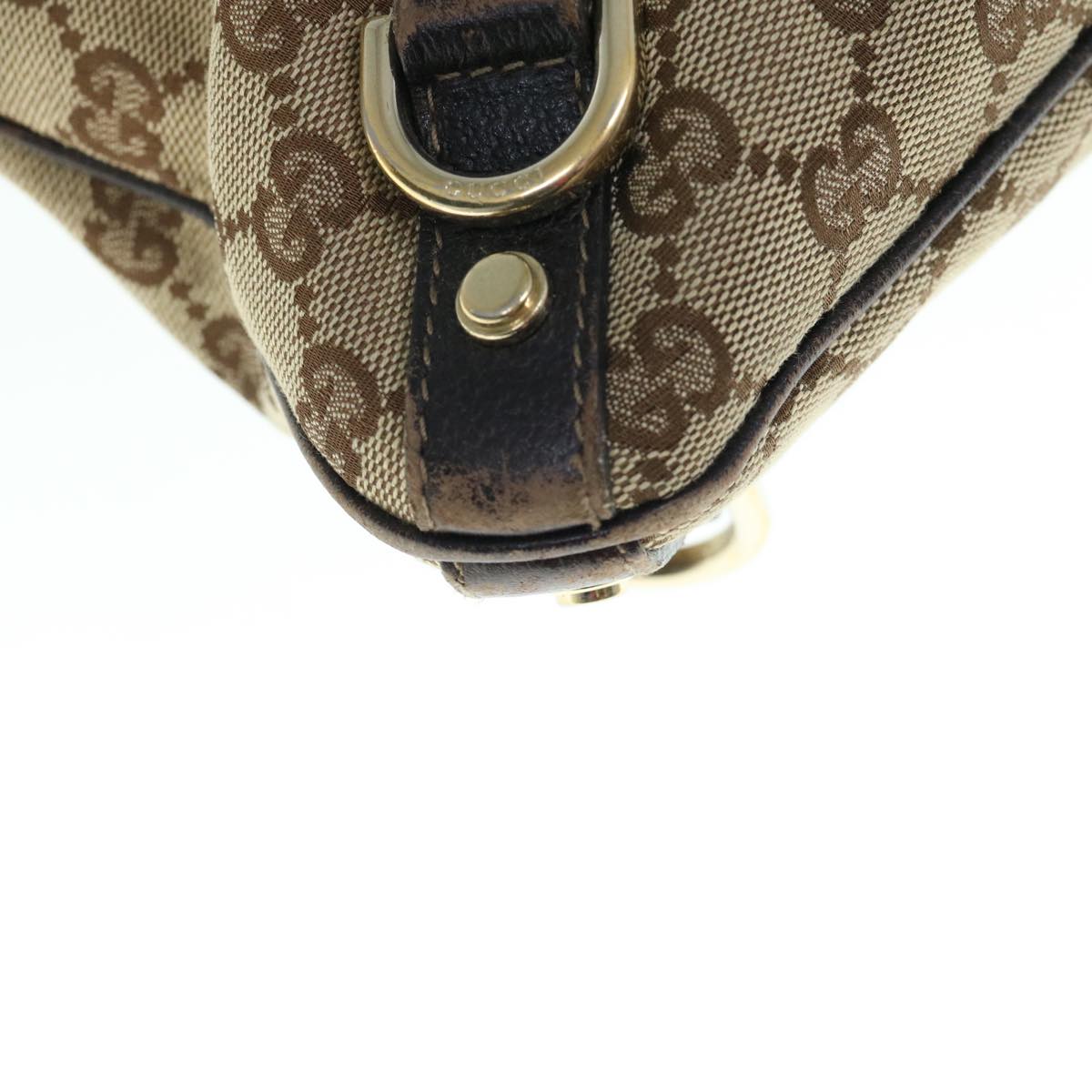 GUCCI GG Canvas Shoulder Bag Beige 131326 Auth 62946