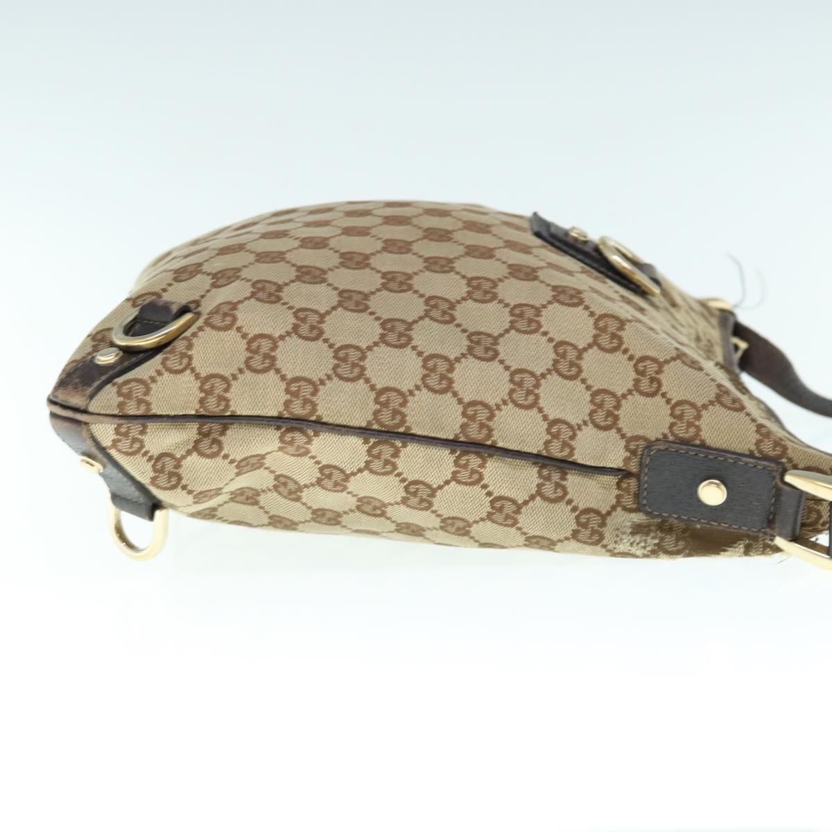 GUCCI GG Canvas Shoulder Bag Beige 131326 Auth 62946