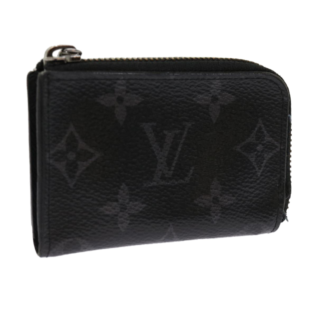 LOUIS VUITTON Monogram Eclipse Porte monnaie Jour Coin Purse M63536 Auth 62954