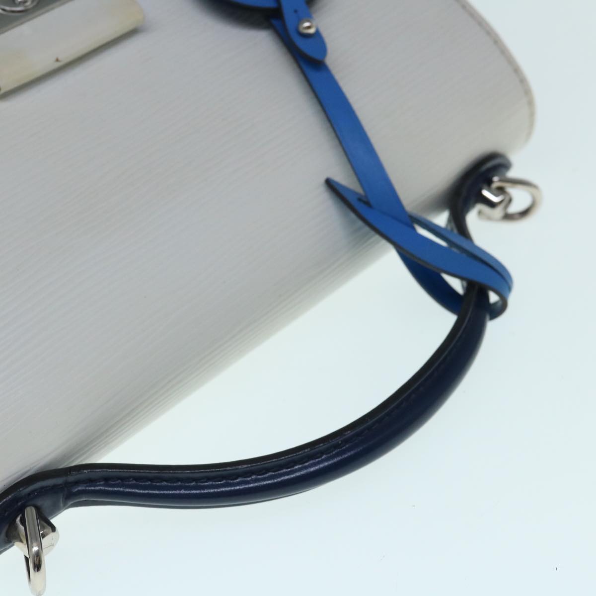 LOUIS VUITTON Epi Neo Monceau Shoulder Bag 2way White Blue M55392 LV Auth 62996A