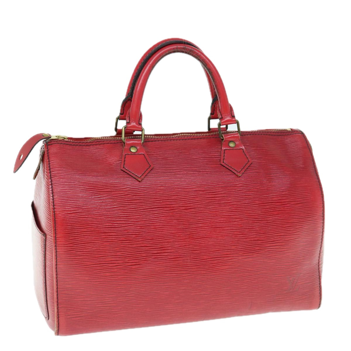 LOUIS VUITTON Epi Speedy 30 Hand Bag Castilian Red M43007 LV Auth 63023