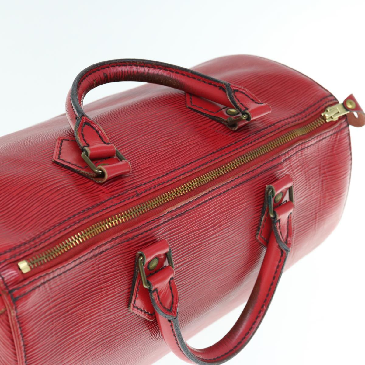 LOUIS VUITTON Epi Speedy 30 Hand Bag Castilian Red M43007 LV Auth 63023