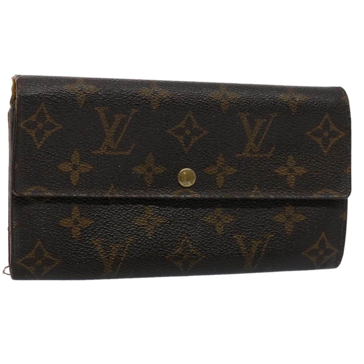 LOUIS VUITTON Monogram Pochette Porte Monnaie Credit Wallet M61725 Auth 63037