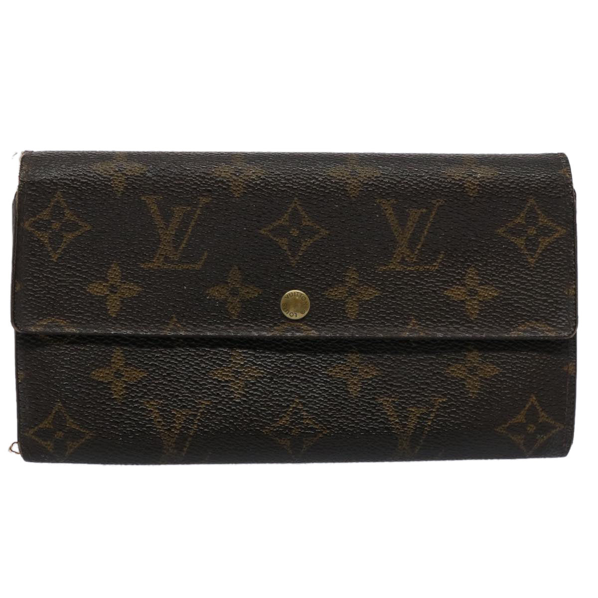 LOUIS VUITTON Monogram Pochette Porte Monnaie Credit Wallet M61725 Auth 63037