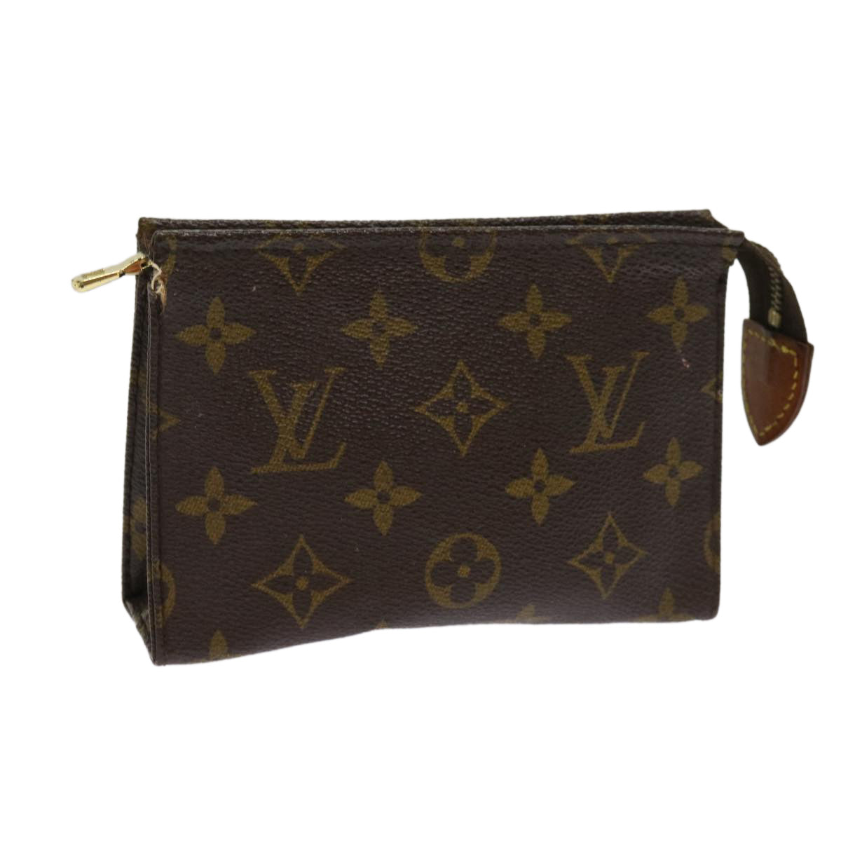 LOUIS VUITTON Monogram Poche Toilette 15 Pouch M47546 LV Auth 63044