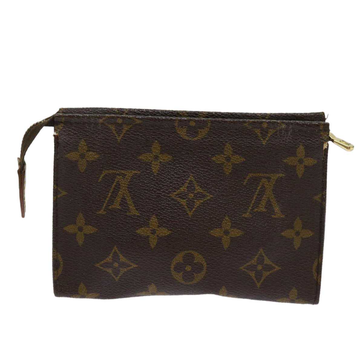 LOUIS VUITTON Monogram Poche Toilette 15 Pouch M47546 LV Auth 63044