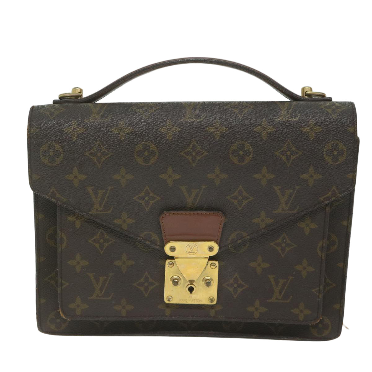 LOUIS VUITTON Monogram Monceau 28 Hand Bag 2way M51185 LV Auth 63078