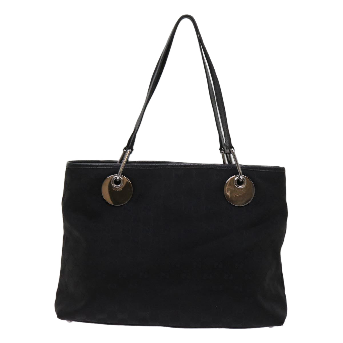 GUCCI GG Canvas Tote Bag Black 153009 Auth 63116