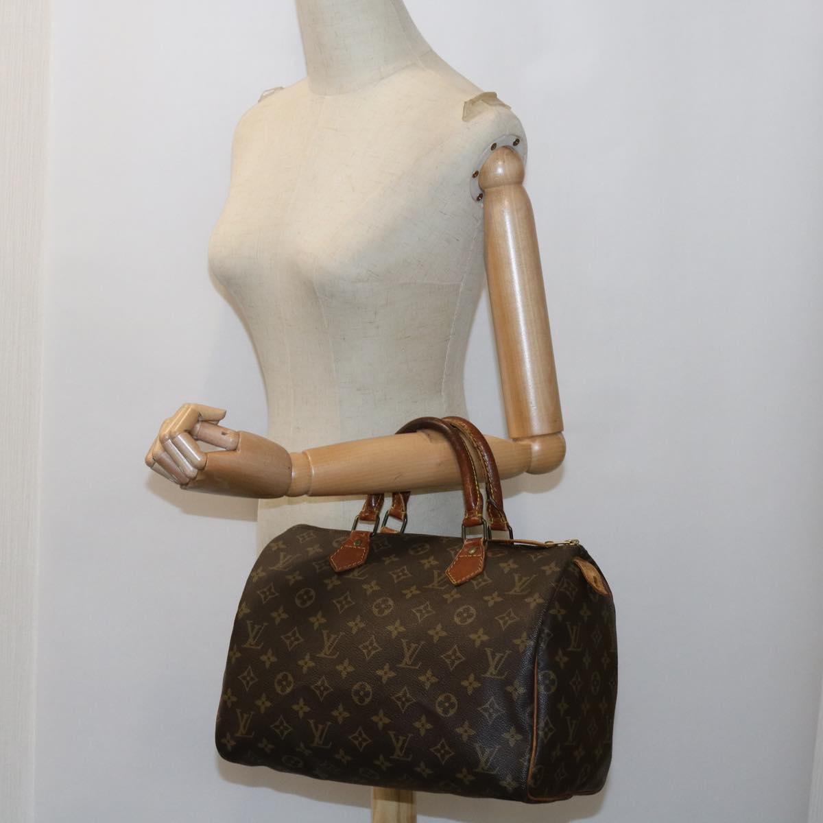 LOUIS VUITTON Monogram Speedy 30 Hand Bag M41526 LV Auth 63120