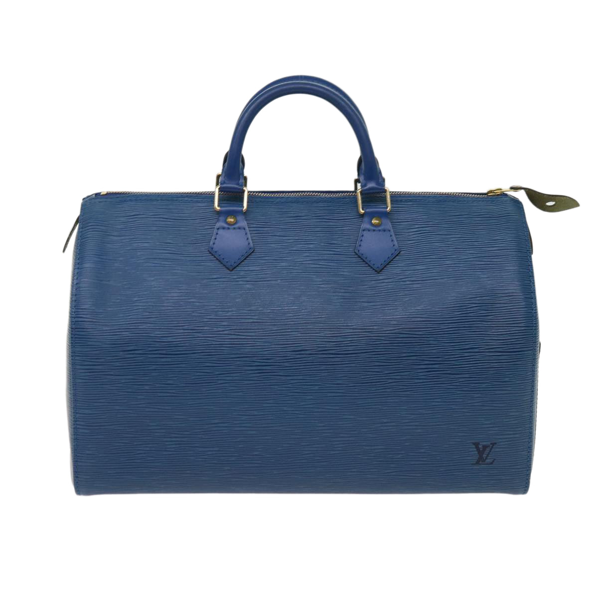 LOUIS VUITTON Epi Speedy 35 Hand Bag Toledo Blue M42995 LV Auth 63129