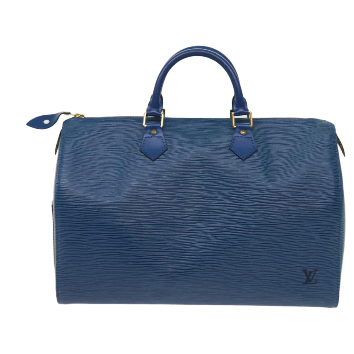 LOUIS VUITTON Epi Speedy 35 Hand Bag Toledo Blue M42995 LV Auth 63129