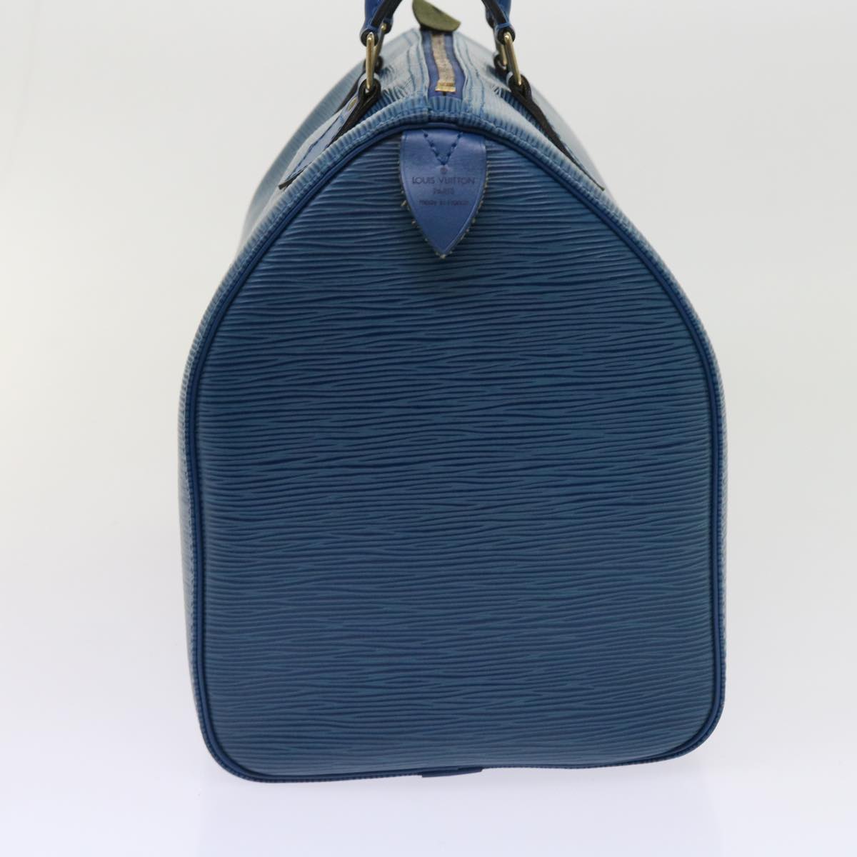 LOUIS VUITTON Epi Speedy 35 Hand Bag Toledo Blue M42995 LV Auth 63129