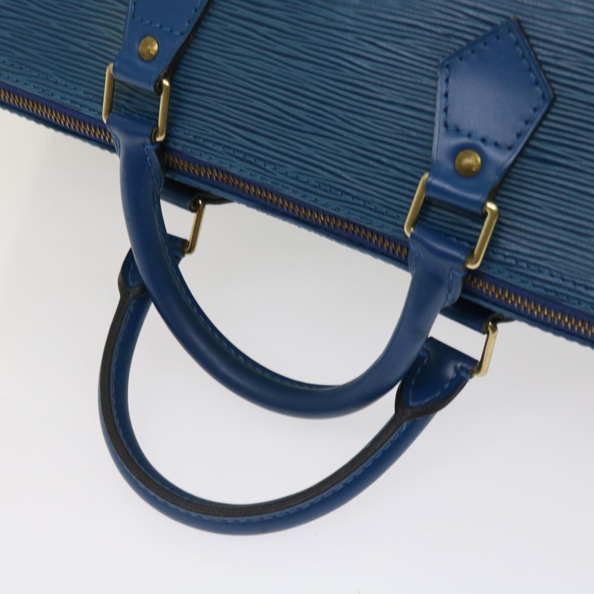 LOUIS VUITTON Epi Speedy 35 Hand Bag Toledo Blue M42995 LV Auth 63129