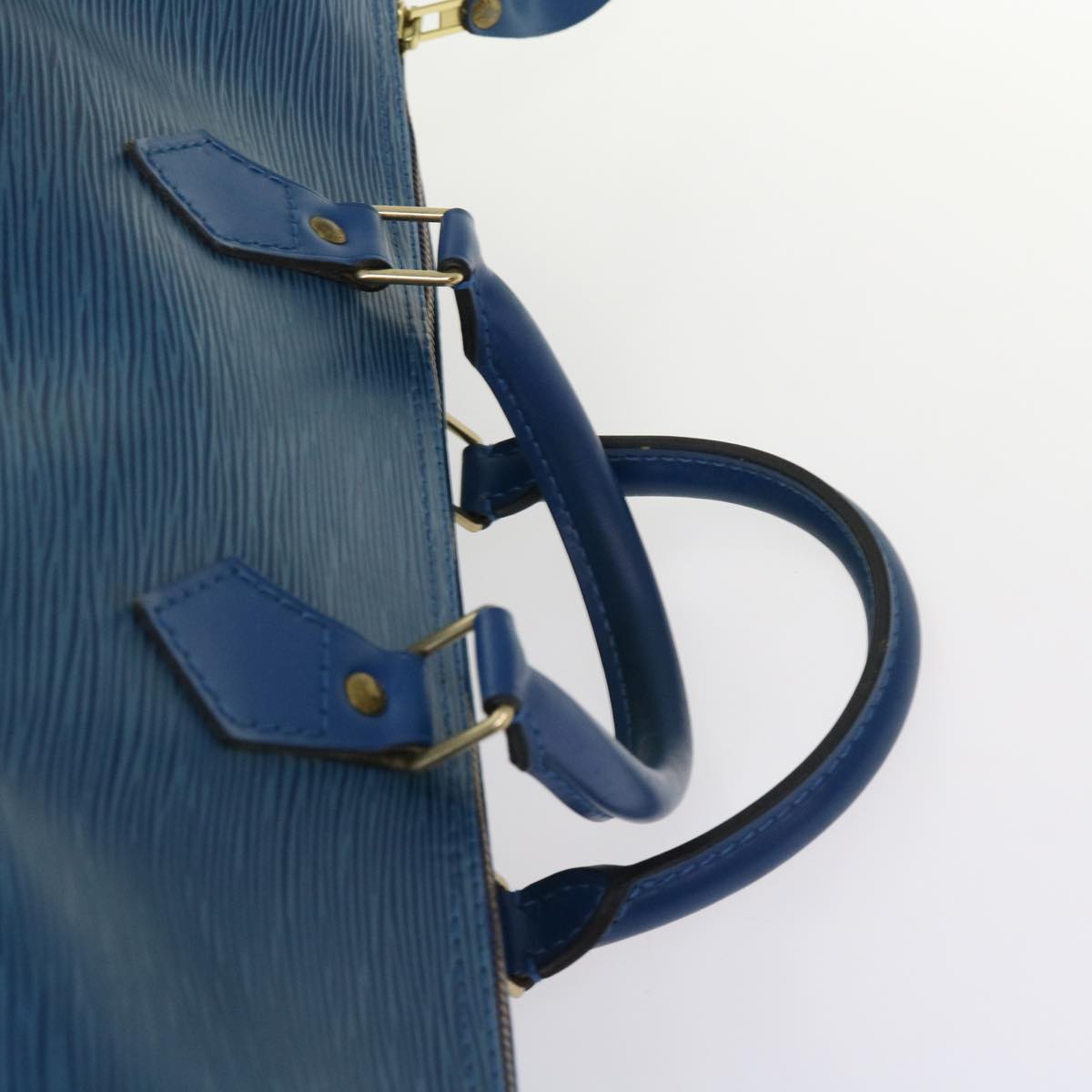 LOUIS VUITTON Epi Speedy 35 Hand Bag Toledo Blue M42995 LV Auth 63129