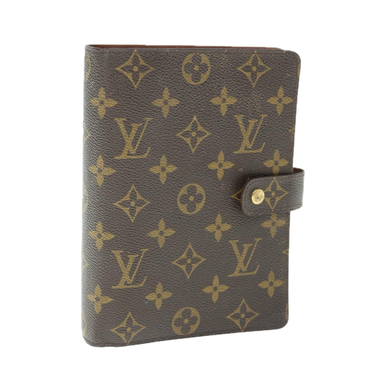 LOUIS VUITTON Monogram Agenda MM Day Planner Cover R20105 LV Auth 63146