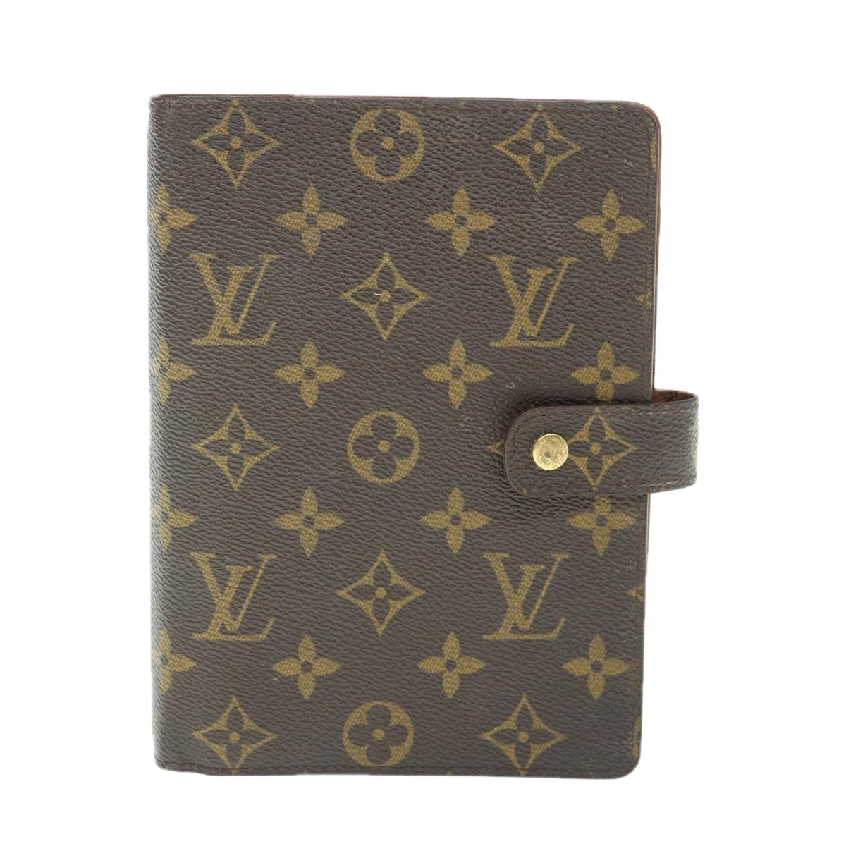 LOUIS VUITTON Monogram Agenda MM Day Planner Cover R20105 LV Auth 63146