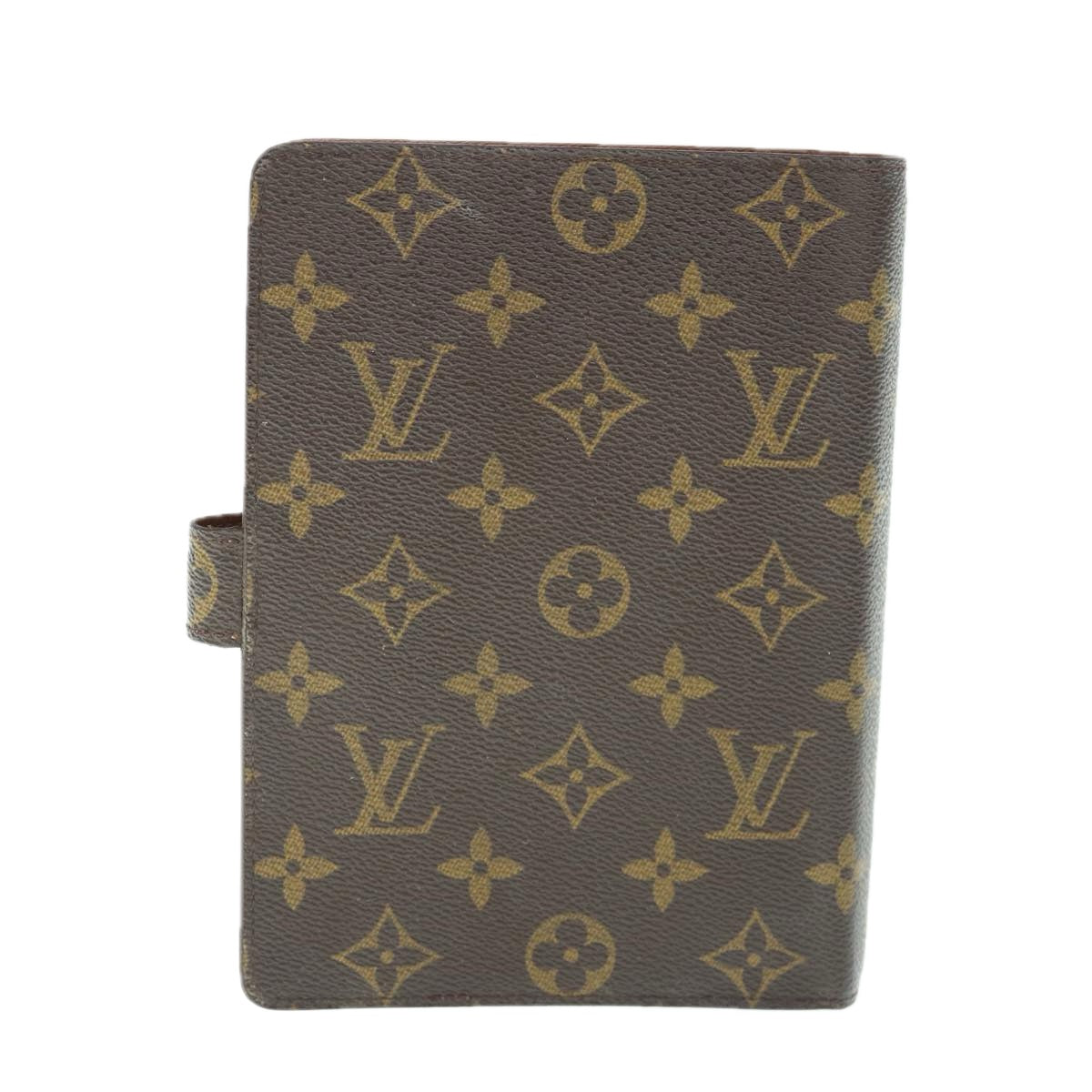 LOUIS VUITTON Monogram Agenda MM Day Planner Cover R20105 LV Auth 63146