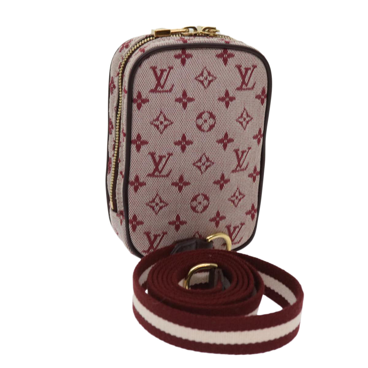 LOUIS VUITTON Monogram Mini Usu Digital Pouch Red M60001 LV Auth 63149