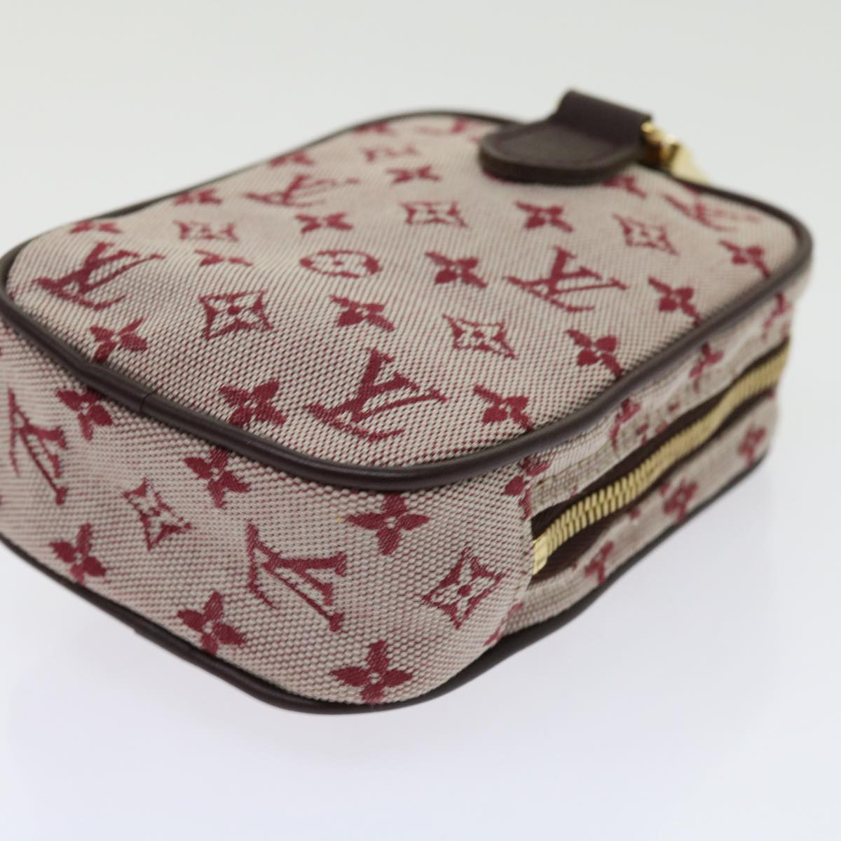 LOUIS VUITTON Monogram Mini Usu Digital Pouch Red M60001 LV Auth 63149