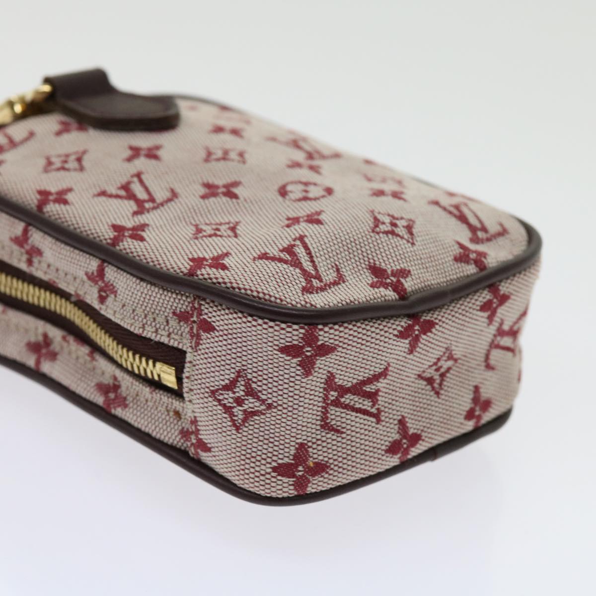 LOUIS VUITTON Monogram Mini Usu Digital Pouch Red M60001 LV Auth 63149