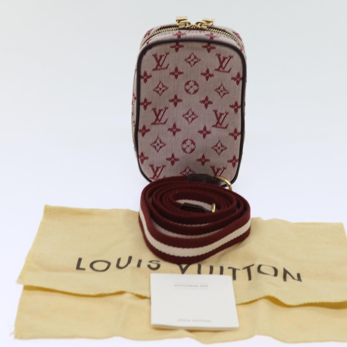 LOUIS VUITTON Monogram Mini Usu Digital Pouch Red M60001 LV Auth 63149