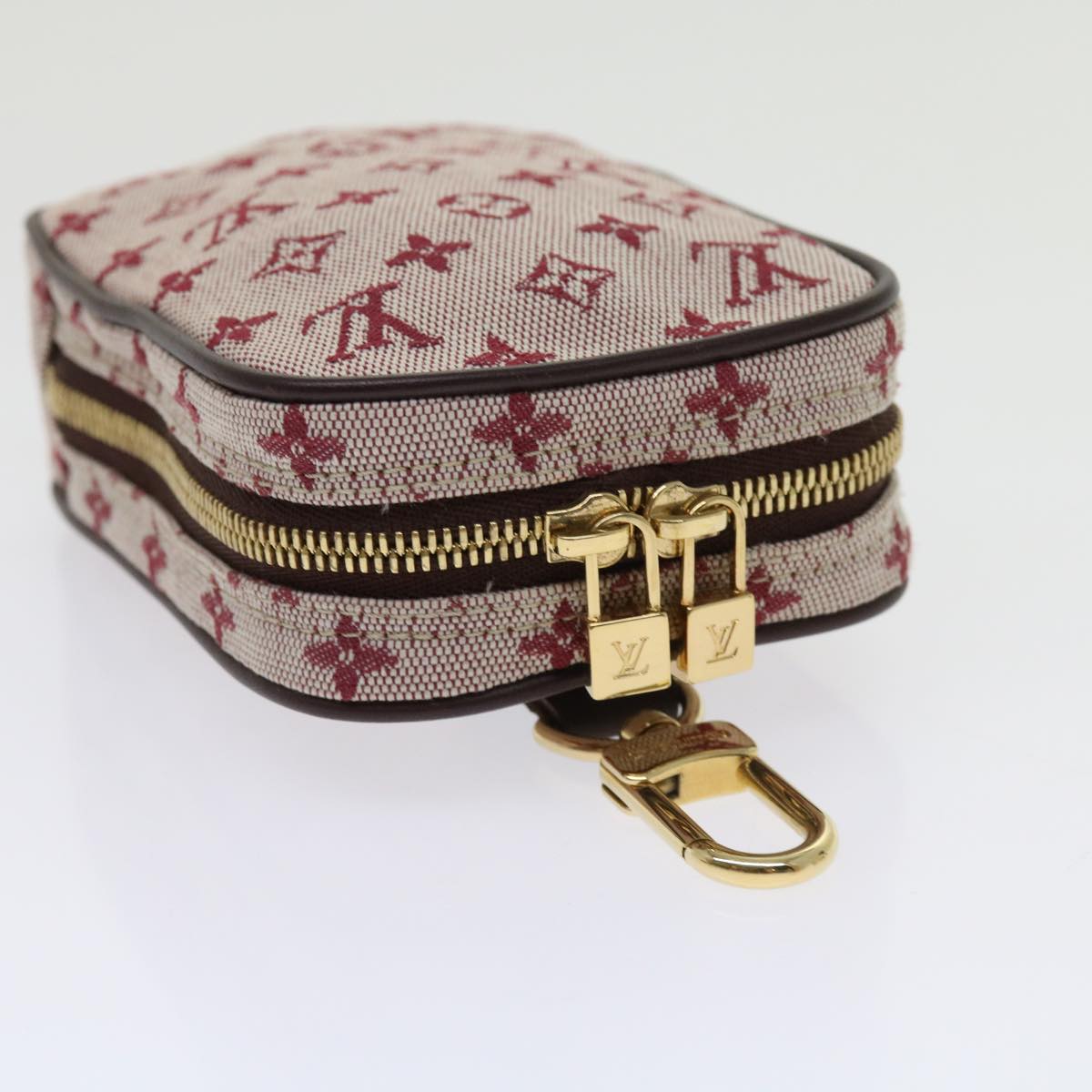 LOUIS VUITTON Monogram Mini Usu Digital Pouch Red M60001 LV Auth 63149