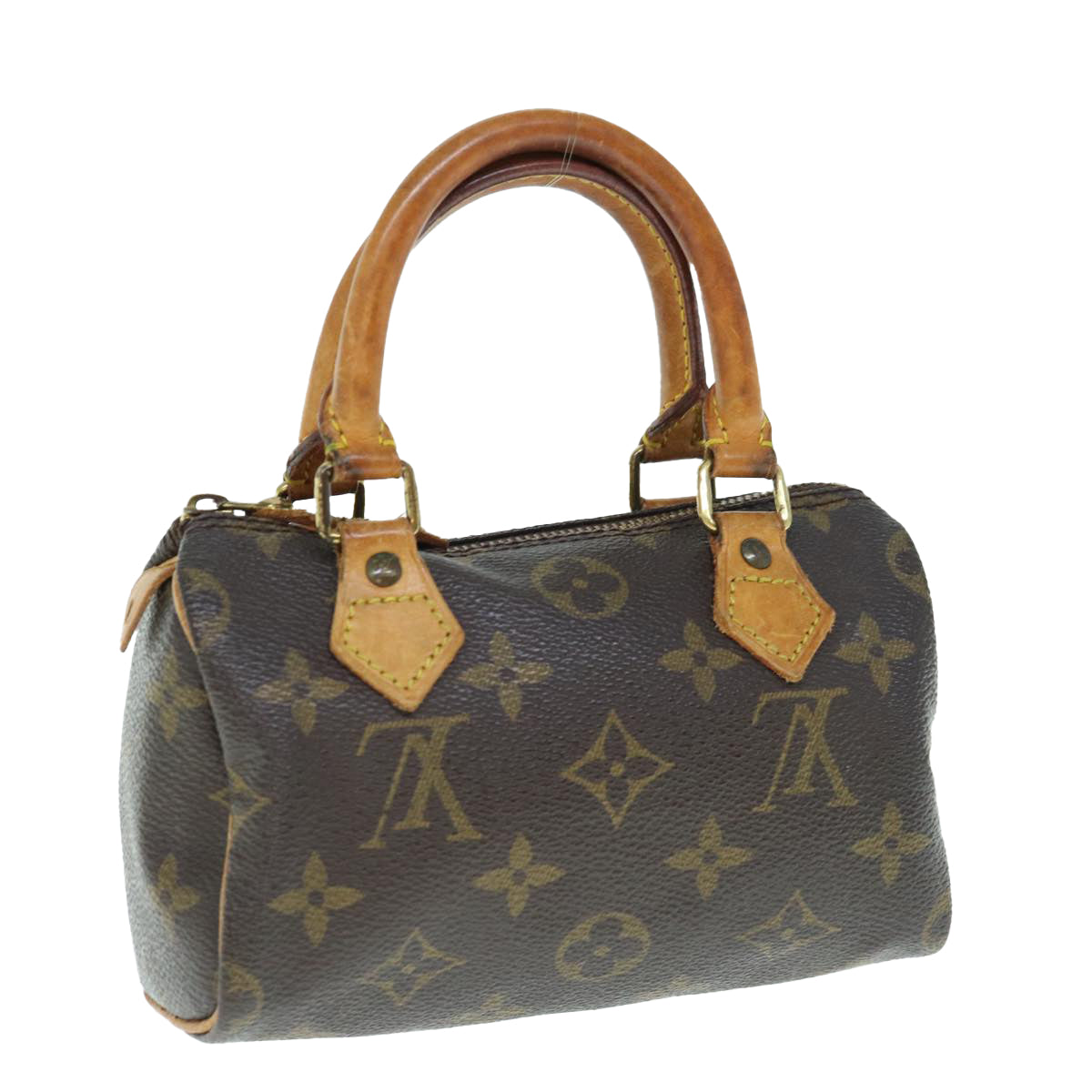 LOUIS VUITTON Monogram Mini Speedy Hand Bag M41534 LV Auth 63155